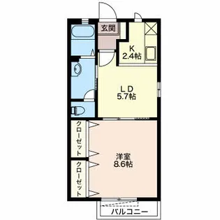 ルプランタン A【2階】の間取り