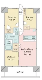 レジディア南千住【4階】の間取り