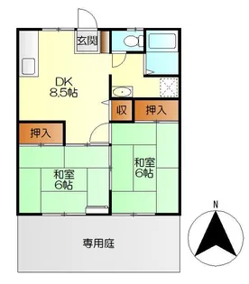 サンタウンA棟【1階】の間取り