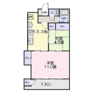 グリーンハイツ千塚【4階】の間取り