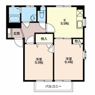 ディアスシリウスA【1階】の間取り