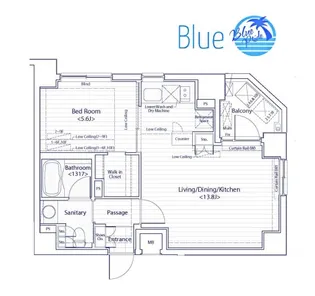 ドゥーエ横濱桜木町【6階】の間取り