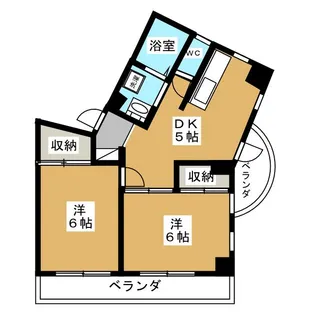 スリーハイツ1号棟【3階】の間取り