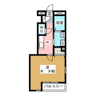 アンプルール リーブル コパン【1階】の間取り