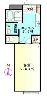 ネージュ大和【2階】の間取り