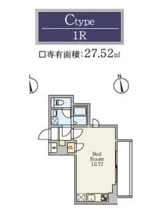 S-RESIDENCE駒場東大前【4階】の間取り