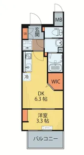 シェルグランデ広瀬橋【6階】の間取り