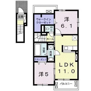 ランブラスB【2階】の間取り