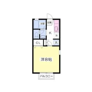 アパートメント・コアA棟【2階】の間取り