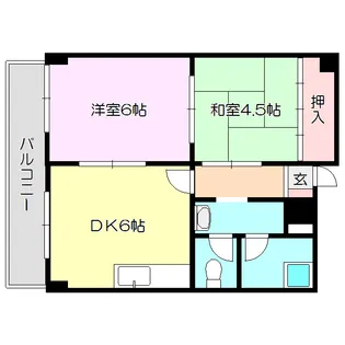 グランドハイツ北【4階】の間取り