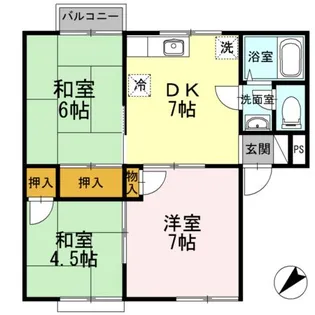 アネックスすだのき B棟【2階】の間取り