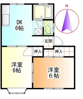 サザンポートB棟【2階】の間取り
