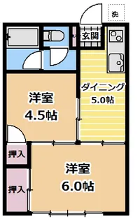田中ハイツ【1階】の間取り