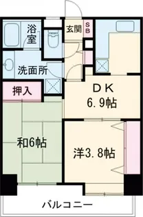 ニューハイツ豊島園【2階】の間取り