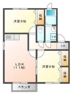 サンライズ油久保【2階】の間取り