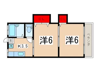 小林コ-ポ【2階】の間取り
