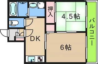 シティハイツ千本南【4階】の間取り