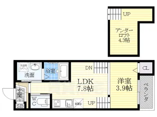 ハーモニーテラス野田【1階】の間取り