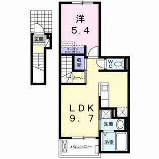 テオーリア小川I【2階】の間取り
