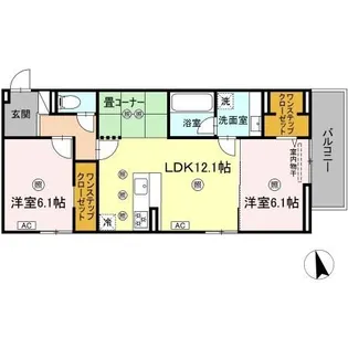 パールドブルム【2階】の間取り