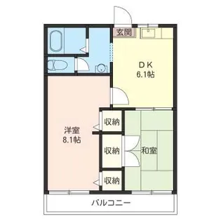 コーポ白百合【2階】の間取り