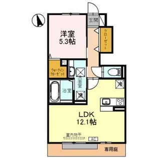 グランストリーツA【1階】の間取り
