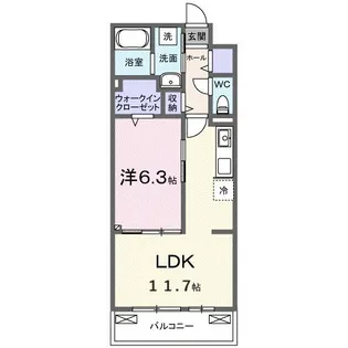 ヒカルサ東加古川【3階】の間取り