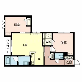 シャーメゾン城北伊伝居【2階】の間取り
