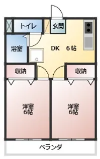 アミティエ西尾A【2階】の間取り