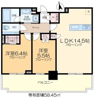 アトラス北千住【8階】の間取り
