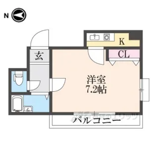 オークグレイス香里園【3階】の間取り