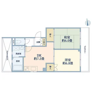 ル・ポール東白楽XI【2階】の間取り