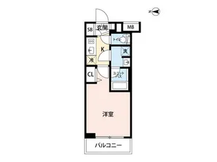 THE PREMIUM CUBE G 大崎【2階】の間取り