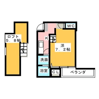 シティハウス本陣【2階】の間取り