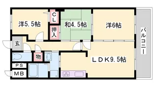 インタービレッジ太子東【5階】の間取り