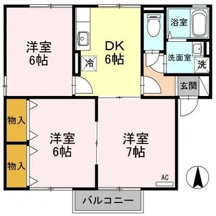 サニーハイツ A【2階】の間取り