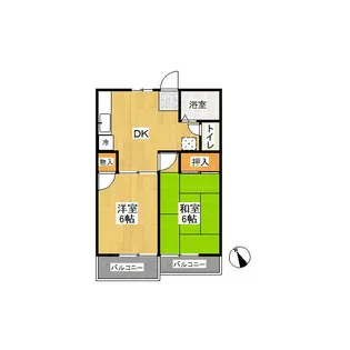 コーポジュネスA棟【2階】の間取り