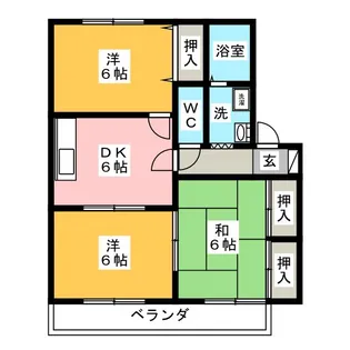 スイートホームB【2階】の間取り