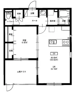 CulmineI(コルミネワン)【1階】の間取り