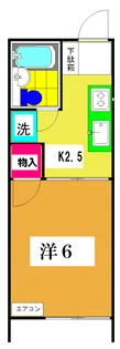 第二かつらコーポ【1階】の間取り