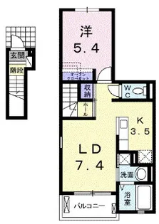 レジデンスひかり【2階】の間取り