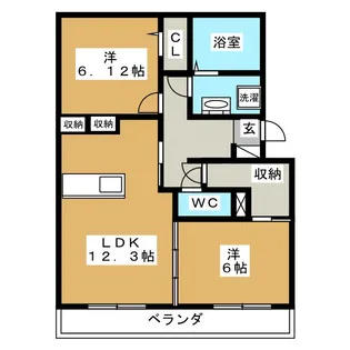 MELANZANA【1階】の間取り