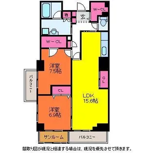 パルステージ関屋【5階】の間取り