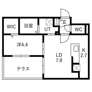 ブランシャールCHATELET(シャトレー)琴似SOUTH(サウス)【1階】の間取り
