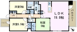 アデニウム新小岩【4階】の間取り