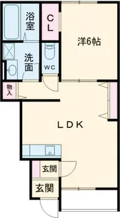 AFC RESIDENCE 和田町【1階】の間取り