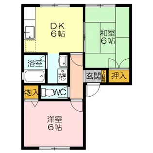 サンブリッジD棟【1階】の間取り