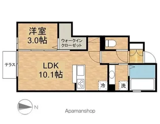 Comfortia AKURO【1階】の間取り