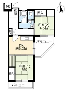 UR芝山【10階】の間取り