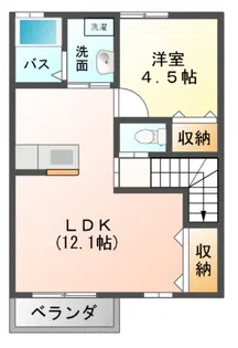 ウインフィールドA【2階】の間取り